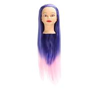 Cygmophing Mannequin bleu rose dégradé couleur haute température cheveux synthétiques modèle de formation de coiffure