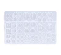 Cygmophing Moule en silicone en forme de cœur géométrique ovale demi-cercle forme de gouttelettes d'eau bricolage moules en silicone pour fondant gâteau chocolat