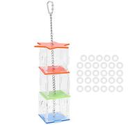 Cygmophing Multicouche Oiseau Perroquet boîte de fourrage Suspendu friandise Nourriture Jouet Transparent Acrylique Support Alimentaire