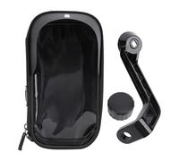 Cygmophing Sac de téléphone pour vélo Écran Tactile résistant à l'eau Pochette de téléphone de vélo rotative à 360 ° avec Pare-Soleil Double Fermeture éclair Prise Casque (Noire)
