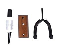 Cygmophing Support Mural pour Guitare Support de Cou de Guitare Support de Crochet Accessoires pour Instruments de Musique (Bois de Noyer Noir trapézoïdal)