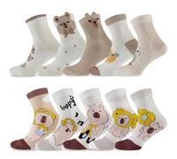 CYGMRFH Capybara Lot de 10 paires de chaussettes amusantes en coton pour homme et femme 34-42 Motif animal mignon Multicolore Capybara Chaussettes en coton
