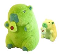 CYGMRFH Capybara Peluche,2 poupées Capybara en Peluche, Porte-clés Capybara, Peluche Capybara créative, pour garçon et Fille, Cadeau d'anniversaire, de Pâques et de Saint-Valentin (Avocat Vert)