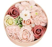 CYGMRFH Rose Fleur Cadeau Boîte, Fleur de Savon Rose Boîte Cadeau,Fausse Boîte Cadeau De Fleurs,Cadeau Romantique pour Elle à La Fête des Mères, Anniversaire, Aveu, Saint-Valentin, Noël