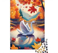Cygne 1000 Morceaux Papier Écologique Rainbow Cygne Wings Casse-tête Amateurs Puzzle Niveau Difficulté Équilibré Facile Nettoyer Divertissement Weekend 70x50cm/1000pcs