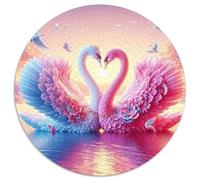 Cygne 1000 Pièce Jigsaw Puzzles Jeux ÉduChatifs Créatif Jigsaw Circulaire Défi Couleur pour Adultes Et Enfants 1000pcs (67.5x67.5cm)