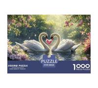 Cygne 1000 Pieces Jigsaw Puzzles for Adults Family Challenge Toys Stress Relieving Entertainment Exercise The Memory of The Brain for The Whole for Women, Gifts for Men 38x26cm/100