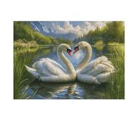 Cygne 300 Pieces Casse tête Expert Confirmé en Carton sans Déformation Animal Animal de Compagnie Très Difficile Niveau Expert Jeu De Société Collection Cadeau Premium 300 PCS
