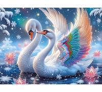 Cygne 300 Pièces Puzzle Adulte en Carton Rigide Haute Qualité Animal Animal de Compagnie Difficile Niveau Expert Anti-Stress Jeu De Société Idée Cadeau Anniversaire Premium 300 PCS/40x28cm
