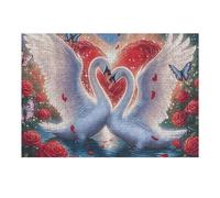 Cygne 300 Pièces Puzzle Famille en Carton Haute Densité Animal Animal de Compagnie Difficulté Moyenne Activité Familiale Anti Stress Loisir Créatif Jeu De Société Premium 300 PCS