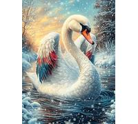 Cygne blanc avec des plumes arc-en-ciel 300 Pieces Casse-tête Collectionneur En Carton Sans Déformation Paysages et science-fiction Haute Difficulté Décoration Murale Collection Cadeau Noël Pas Cher 3