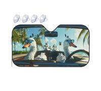 Cygne Blanc Mignon Voiture Pare-Soleil Pliable Couverture Pare Brise Isolation Thermique Voiture Housses De Soleils pour Voitures Berlines SUV 70x130cm