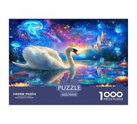 Cygne Blanc Puzzle 1000 Pièces pour Adultes Et Enfants À Partir De 12 Ans Jeu De Patience Et De Réflexion Divertissement Créatif Cadeau Classiques - Activité Familiale Parfaite 70x50cm/1000pcs