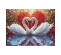 Cygne cœur 500 Pieces Casse tête Adolescent en Carton Rigide Animal Animal de Compagnie Difficulté Moyenne Activité Éducative Cadeau Fête des Mères Haute Qualité Premium 500 PCS