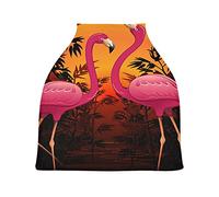 Cygne Flamant Rose Housse de Canopée de Siège de Voiture pour Poussette Bébé Dais Siège-Auto Couverture D'Allaitement Pare-Soleil Respirant Extensible pour Garçons Filles