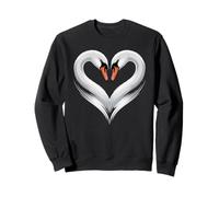 Cygne Forme de Cœur Cygnes Sweatshirt