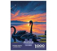Cygne Puzzle 1000 Pièces Jouet Divertissement Créatif De l'art De La Décoration Animaux Jeu Éducatif Challenge Toy pour Adultes Et Enfants À Partir De 12 Ans 38x26cm/1000pcs