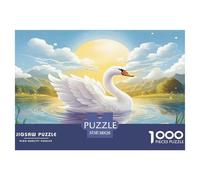 Cygne Puzzle 1000 Pièces Jouet Jeu D'Intelligence Décoration Intérieure Jeu Éducatif Challenge Toy Adultes & Enfants des 14 Ans 38x26cm/1000pcs