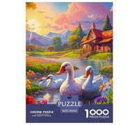Cygne, Puzzle De 1000 Pièces, Passe-Temps Stimulant Combinant Apprentissage Et Amusement, Idéal pour Se Concentrer Tout en Se Relaxant, Adapté Aux 12 Ans Et Plus, 70x50cm/1000pcs