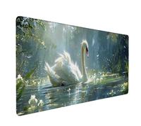 Cygne Tapis de Souris Rivière Tapis de Souris XXL 900 x 400 mm Mouse Pad Gaming en Caoutchouc Antidérapant et Imperméable Desk Mat pour PC, Ordinateur Portable, Maison, Gamer, Accessoires Bureau g1844