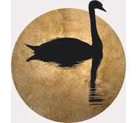Cygne Toile Noir Or Blanc 50x70 DD123154 Toile sur Cimaise