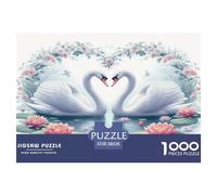 Cygne1000 Pièces Aquarelle Puzzle Love Cygne pour Adultes Jeu D'Intelligence Parfaitpourla Détente Créativité Et CommeCadeau38x26cm/1000pcs