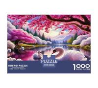 Cygne1000 Pièces Puzzle À ThèmeLove Cygne pour Adultes Jeu D'Intelligence Parfaitpourla Détente Décorationde La Maison 38x26cm/1000pcs