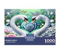 Cygne1000 Pièces Puzzle À ThèmeLove Cygne pour Adultes Jeu D'Intelligence Parfaitpourla Détente Décorationde La Maison 38x26cm/1000pcs