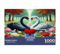 Cygne1000 Pièces Puzzle FamilialLove Cygne pour Adultes Jeu D'Intelligence Premium avec Défis Del'art DeLaDécoration 38x26cm/1000pcs
