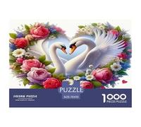 Cygne1000 Pièces Puzzle FamilialLove Cygne pour Adultes Jeu D'Intelligence Premium avec Défis Del'art DeLaDécoration 70x50cm/1000pcs