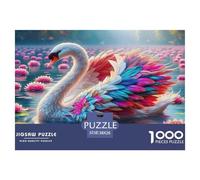 Cygne1000 Pièces PuzzlePièces Love Cygne pour Adultes Jeu D'Intelligence Difficile EtStimulant Décorationde La Maison 38x26cm/1000pcs