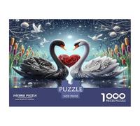 Cygne1000 Pièces PuzzlePièces Love Cygne pour Adultes Jeu D'Intelligence Difficile EtStimulant Décorationde La Maison 70x50cm/1000pcs