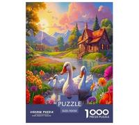 Cygne1000 Pièces PuzzlePièces Love Cygne pour Adultes Jeu D'Intelligence Parfaitpourla Détente Créativité Et CommeCadeau70x50cm/1000pcs