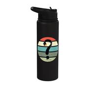 Cygnes Noirs Points D'interrogation Mystère Contraste Grunge Stainless Steel Insulated Water Bottle