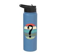 Cygnes Noirs Points D'interrogation Mystère Contraste Grunge Stainless Steel Insulated Water Bottle