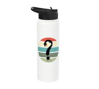 Cygnes Noirs Points D'interrogation Mystère Contraste Grunge Stainless Steel Insulated Water Bottle