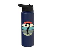Cygnes Noirs Points D'interrogation Mystère Contraste Grunge Stainless Steel Insulated Water Bottle