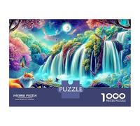 Cygnes Paradis Puzzle 1000 Pièces Carton Résistant Adulte Renard Cascade Loisir Week-End Pièces Solides Texture Lisse sans Poussière Concentration 38x26cm/1000pcs