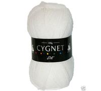 Cygnet DK Double TRICOT LAINE ACRYLIQUE / laine 100g - 208 Blanc