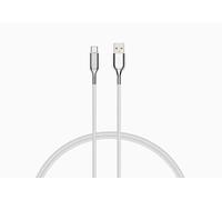 cygnett Armored 3.1 - Câble USB-C vers USB-A (3 Amp / 60 W, 1 m), Blanc