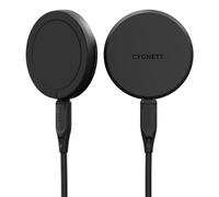 Cygnett ChargePuck Qi2.0 Casques, Smartphone Noir USB Recharge sans fil Charge rapide Intérieure