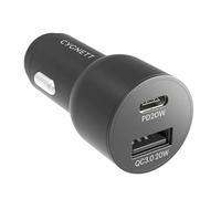 Cygnett CY3637CYCCH Chargeur de voiture noir Charge rapide USB et USB-C 20W