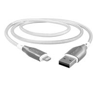 Câble Lightning vers USB-A 2,4A 12W Série Armoured Charge et Synchronisation 2m CYGNETT Blanc