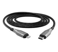 Cygnett Câble blindé Lightning vers USB-C – Charge rapide 30 W – 50 cm Noir