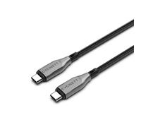 Cygnett Gepanzertes USB-C auf USB-C 60W Schnellladekabel USB 2.0 (2m, Schwarz) S