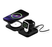 Cygnett MagTravel Qi2.0 2-in-1 Smartphone, Smartwatch Noir USB Recharge sans fil Charge rapide Intérieure