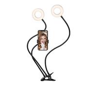 Cygnett Anneau d'éclairage CY3538VCSLR V-Dual 2 en 1 48 LED avec support téléphone et télécommande BT