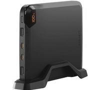 Cygnett VertPWR - Banque d'alimentation - avec support - 25000 mAh - 92.5 Wh - 100 Watt - 5 A - PD - 4 connecteurs de sortie (2 x USB, 2 x USB-C) - Obsidien Obsidien G