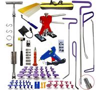 CYGOODS 90 PCS/kit de réparation de Bosses Non peintes pour carrosserie, Onglet Coulissant, Tige d'attelage, Marteau à Outils, Stylo en Acier Inoxydable, Bande adhésive de Travail pour carrosserie