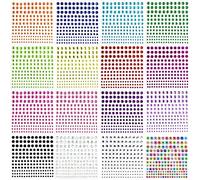CYH 5280 Pièces Strass Adhesif, 3mm to 6mm Strass Visage Autocollant, Multicolores en Paillettes Strass Autocollant Decoration, Pierres Précieuses Adhésif pour Ongles Visage Yeux Corps, 32 Feuilles